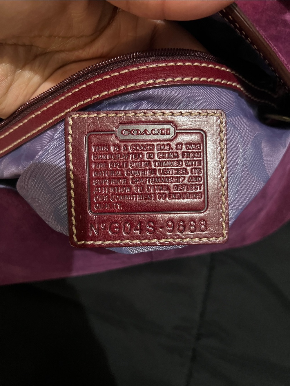 Coach Large Suede Soho - 9688 - Picture 11 of 12